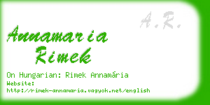 annamaria rimek business card